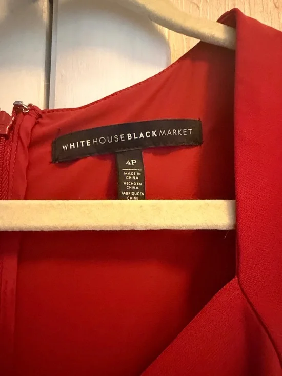 White House Black Market Red Sleeveless Sheath Dress - Picture 2 of 3